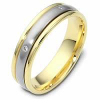 Item # 46935PE - Platinum-18K Gold Spinning Wedding Band
