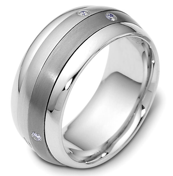 46988TP TitaniumPlatinum Spinning Diamond Wedding Band
