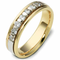 18kt Two-Tone Diamond Wedding Ring