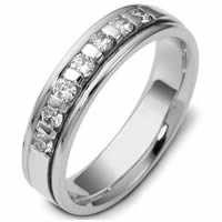 Item # 47243NWE - 18kt White Gold Diamond Wedding Ring