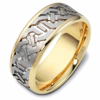 Contemporary Carved Wedding Ring