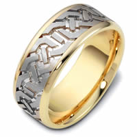 Item # 47542E - Contemporary Carved Wedding Ring