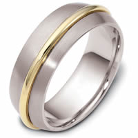 Item # 47560PE - Platinum & 18kt Contemporary Wedding Ring