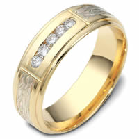 Item # 47764E - 18K Gold Diamond Wedding Band