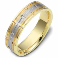 18kt Two-Tone Classic Wedding Ring
