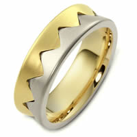 Item # 48152E - Contemporary Two-Tone Wedding Ring