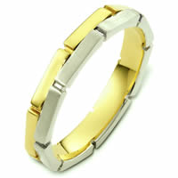 Two-Tone Contemporary Wedding Ring
