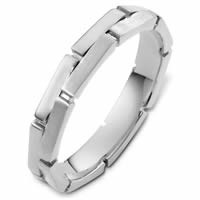 White Gold Contemporary Wedding Ring