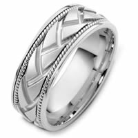 Item # 48237NWE - White Gold Handcrafted Wedding Ring