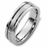 White Gold Carved Classic Wedding Ring