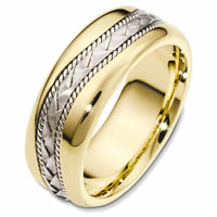 Item # 48420E - Two-Tone Handcrafted Wedding Ring