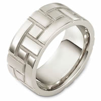 Item # 48478W - Carved Wedding Ring