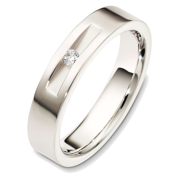 18K White Gold Diamond Wedding Band