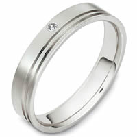 Palladium Diamond Wedding Band (0.02ct.)