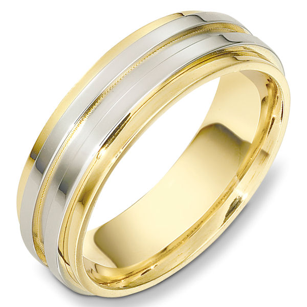 Two-Tone Contemporary Wedding Ring