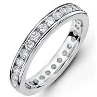 18Kt White Gold Diamond Eternity Band  (Over 2.10ct. tw.)