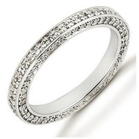 18Kt White Gold Diamond Eternity Band  (Over 0.72ct. tw.)