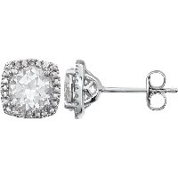 Item # 655845AG - 6.0 White Sapphire Diamond Earrings