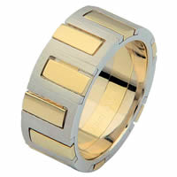 Item # 68711010E - 18 Kt Two-Tone Gold Wedding Ring