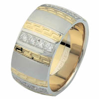 Item # 6871310D - 14 Kt Two-Tone Diamond Wedding Ring