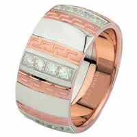 Item # 6871320DRE - Rose and White Gold Diamond Wedding Ring
