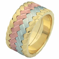 Item # 687141021 - 14 Kt Tri-Color Wedding Ring