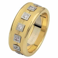 Item # 6871610D - Two-Tone Eternity Diamond Wedding Ring