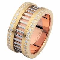 Item # 68719102DE - Tri-Color Diamond Eternity Ring