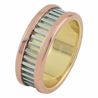 Item # 68719201E - Tri-Color Wedding Ring 