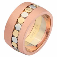 Item # 68726210 - 14 K Tri-Color Wedding Ring