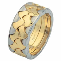 Item # 6872801E - 18 Kt Two-Tone Wedding Ring