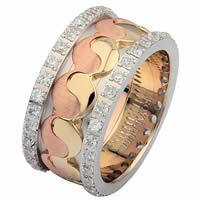 Item # 68738012DE - Tri-Color Diamond Eternity Ring 