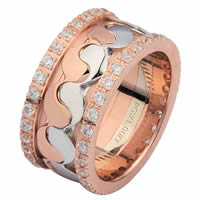 Item # 68738202DRE - 18 Kt Rose & White Gold Diamond Eternity Ring
