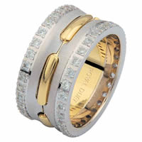 Item # 6873901DE - Two-Tone Diamond Eternity Ring
