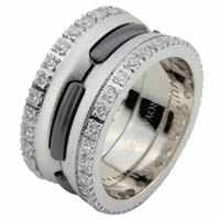Item # 6873903DW - White Gold & Black Rhodium Diamond Eternity Ring