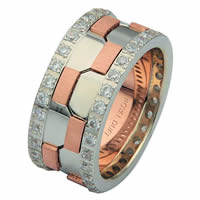 Item # 68740020DRE - Rose & White Gold Diamond Eternity Ring