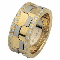Item # 68740101D - 14 K Two-Tone Diamond Eternity Ring