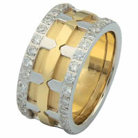Item # 6874101D - 14 Kt Two-Tone Diamond Eternity Ring