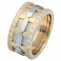 Item # 6874110D - 14 K Two-Tone Diamond Eternity Ring
