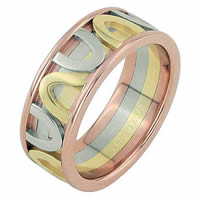 Item # 68743210E - Tri-Color Wedding Ring