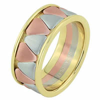 Item # 68746120E - 18 Kt Tri-Color Wedding Ring 