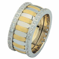 Item # 68747010DE - Two-Tone Diamond Eternity Ring
