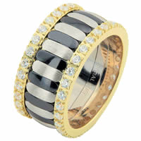 Item # 68747103D - Two-Tone & Black Rhodium Diamond Eternity Ring