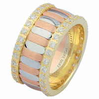 Item # 68747120DE - Tri-Color Diamond Eternity Ring
