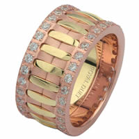 Item # 6874821DE - Rose & Yellow Gold Diamond Eternity Ring