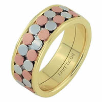 Item # 68750102E - 18 Kt Tri-Color Wedding Ring