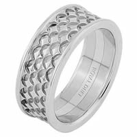 Item # 68753201WE - 18 Kt White Gold Wedding Ring