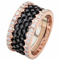 Item # 68753232DR - Rose Gold & Black Rhodium Diamond Eternity Ring