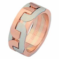 Item # 687550202R - 14 K Rose & White Gold Wedding Ring