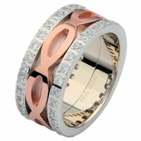 Item # 6875602DR - 14 K Rose & White Gold Diamond Eternity Ring